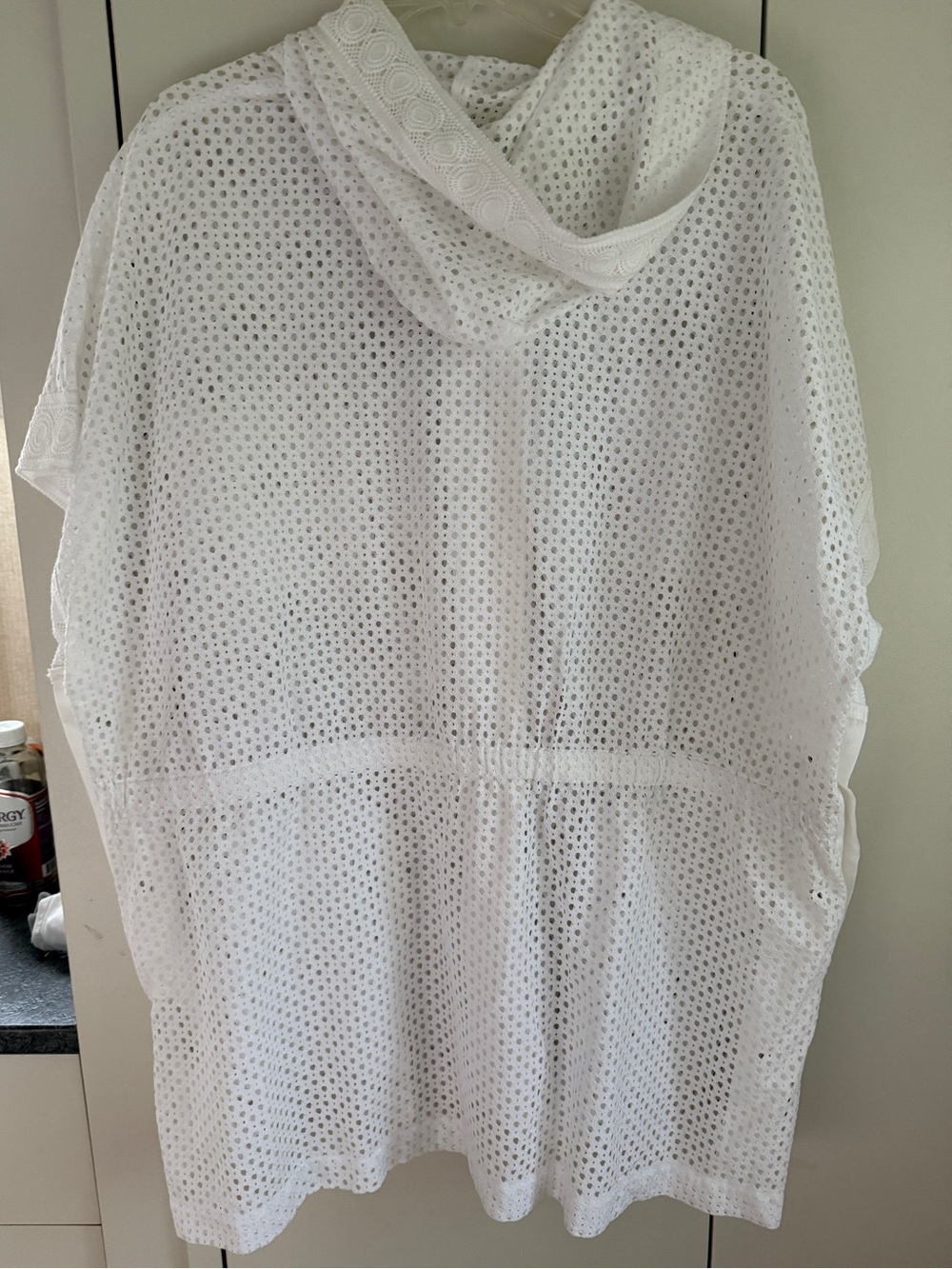 NWT Chico’s Zenergy Eyelet Hooded Anorak Jacket, Optic White, XXL/20; $129 - Picture 7 of 15
